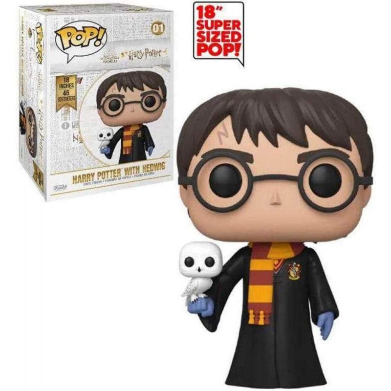 Funko Pop! Géant (Oversized) Harry Potter: Harry Potter avec Hedwige 46cm