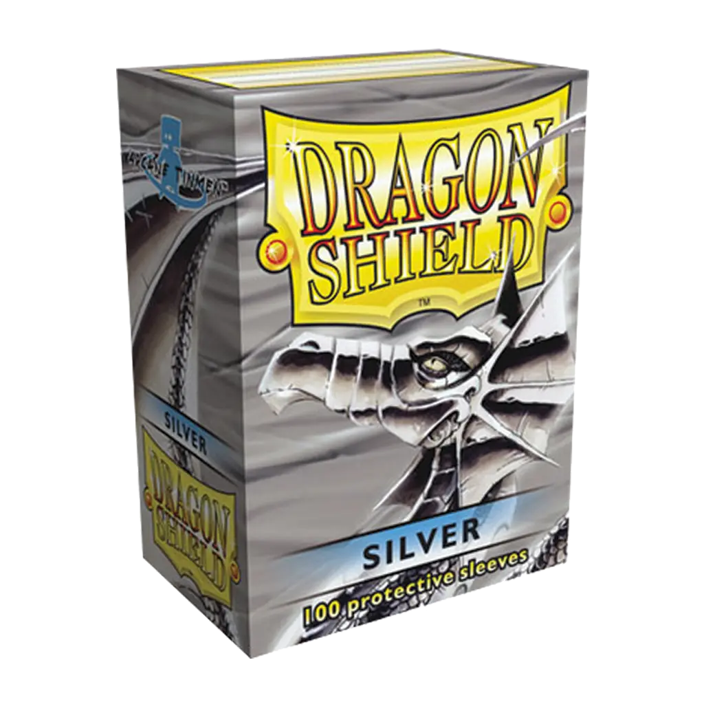 100 Sleeves Dragon Shield : Silver (10)