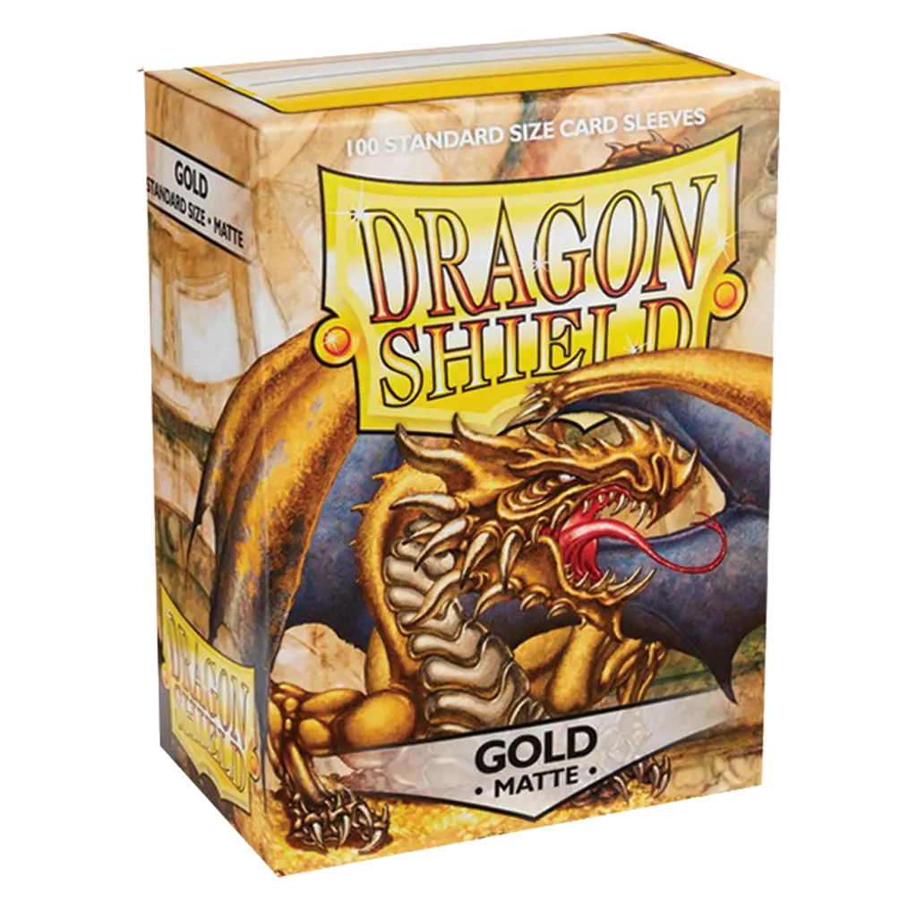 100 Sleeves Dragon Shield Matte: Gold