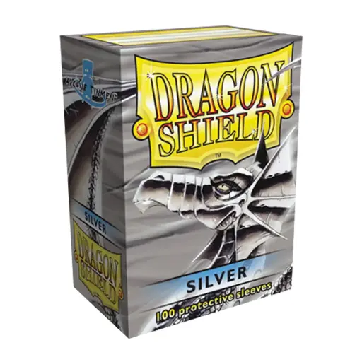 [AT-10008] 100 Sleeves Dragon Shield : Silver (10)