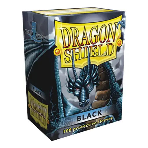 [AT-10002] 100 Sleeves Dragon Shield : Black (10)